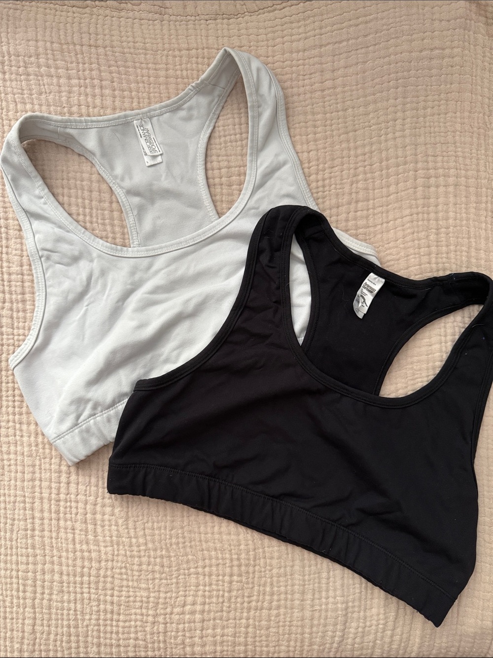 2 American Apparel y2k Everyday Racerback Sports bra Bralettes - Large